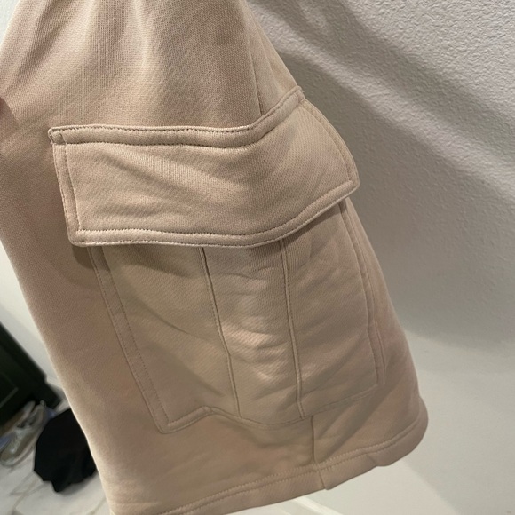 NWT Soft Girl Neutral Cargo Mini Skirt Lounge Fleece Utility Universal Thread L - Picture 8 of 10